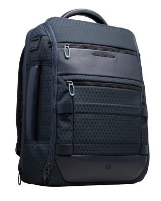  Piquadro - Zaino da Viaggio Modulare in Pelle e Tessuto Porta 2