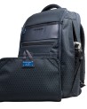 Piquadro - Modular Leather and Fabric Travel Backpack with 17.3" Laptop Compartment