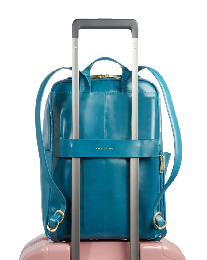  Piquadro – Zaino donna in pelle porta pc 14’’ a due comparti