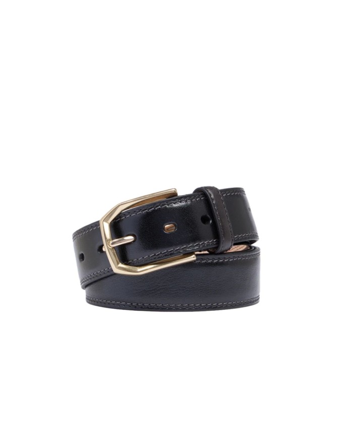  The Bridge - Cintura uomo in pelle h 3,5 con fibbia oro