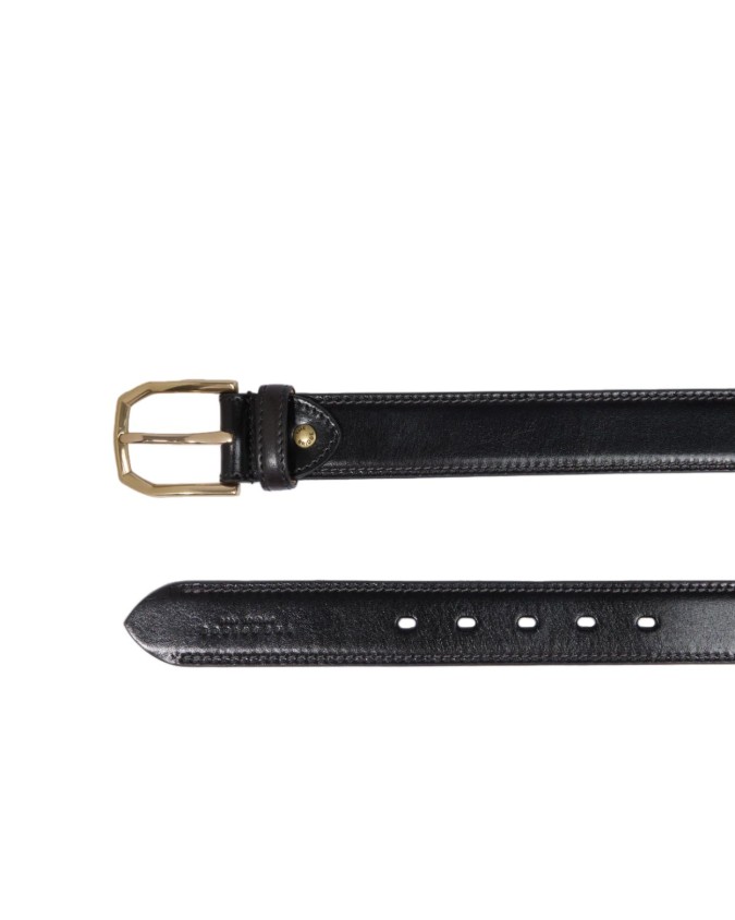  The Bridge - Cintura uomo in pelle h 3,5 con fibbia oro