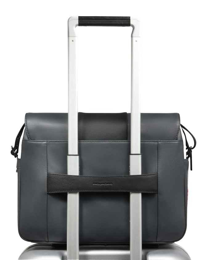 Piquadro - Leather Messenger Bag for...