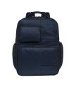 Piquadro - Men's backpack made of leather and Wollem fabric, designed to hold a 15.6-inch laptop and a 12.9-inch iPad® Pro