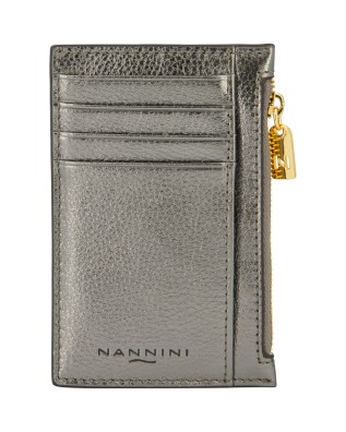  Nannini - Porta carte di credito verticale in pelle Wallis