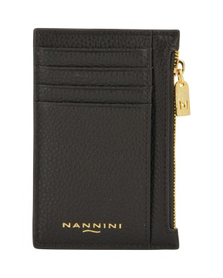 Nannini - Wallis Vertical Leather Credit Card Holder - CIGAR