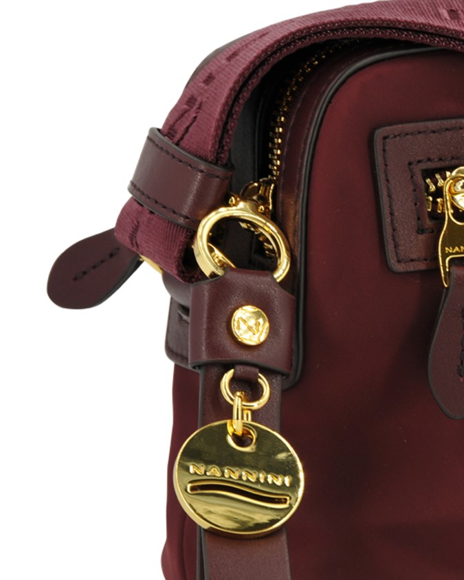  Nannini - Borsa a tracolla piccola con due comparti in nylon e