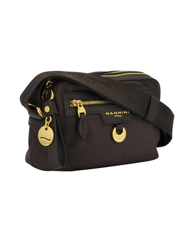 Nannini - Borsa a tracolla piccola con due comparti in nylon e