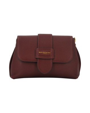  Nannini - Borsa a Tracolla con Patta in Pelle Keira