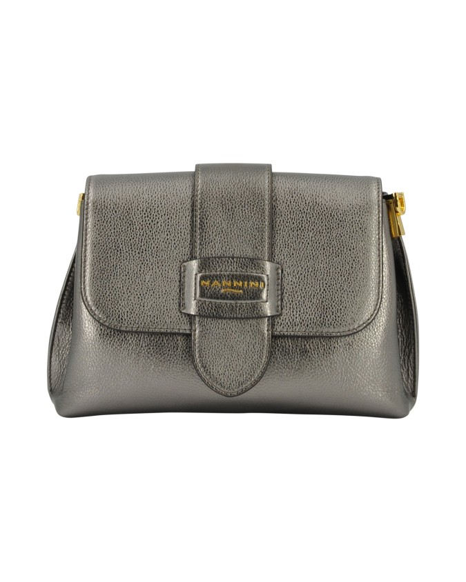  Nannini - Borsa a Tracolla con Patta in Pelle Keira