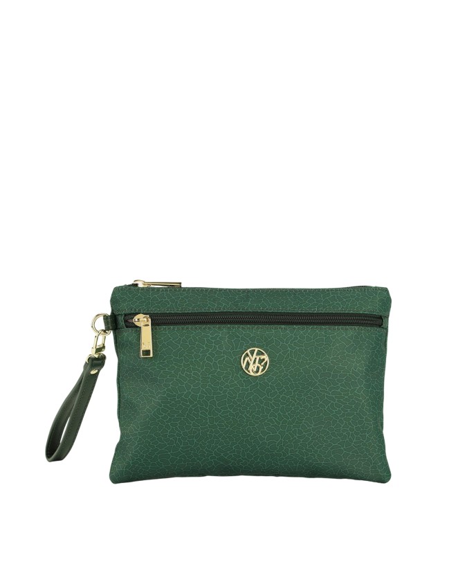 Ynot - Pochette donna con manico laterale in tessuto logato
