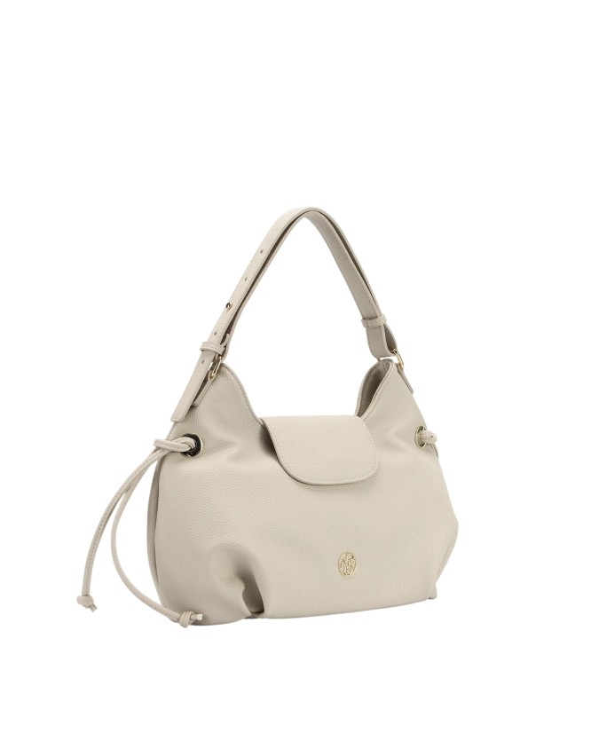  Ynot - Borsa a spalla hobo con patta in ecopelle Dafne
