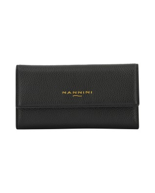 Nannini - Wallis Lima Leather Flap Wallet - Black