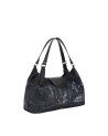  Ynot - Borsa shopping media con patta in tessuto ed ecopelle