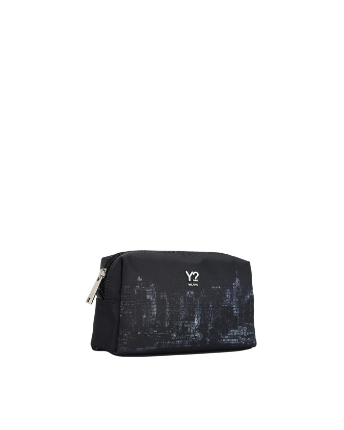  Ynot - Beauty case piccolo in tessuto ed ecopelle Grundge