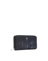  Ynot - Portafoglio donna zip around in tessuto ed ecopelle