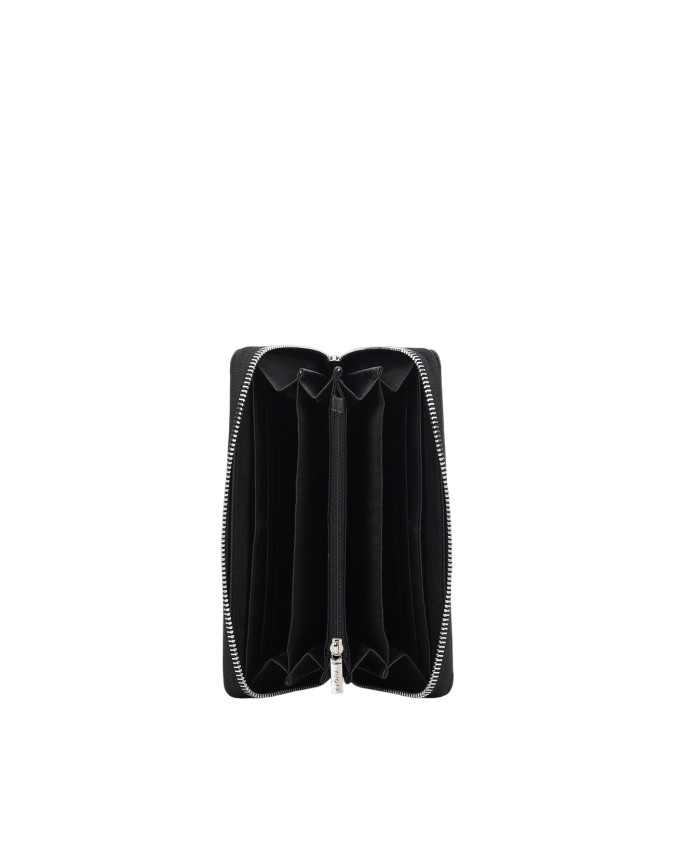  Ynot - Portafoglio donna zip around in tessuto ed ecopelle