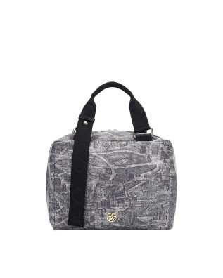  Ynot - Borsa bauletto in pvc fantasia città Gum