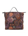  Ynot - Borsa tote bag in tessuto ed ecopelle Indigo