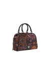  Ynot - Borsa bauletto in tessuto ed ecopelle con tracolla