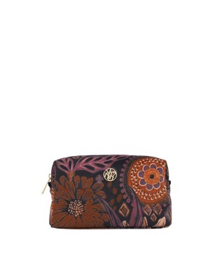  Ynot - Beauty case medio in tessuto ed ecopelle Indigo