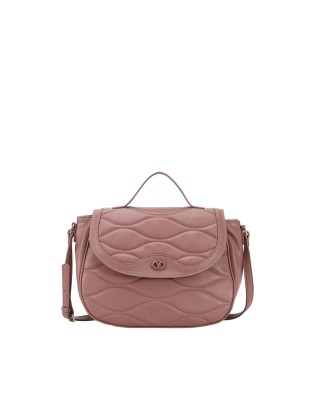 Ynot - Iride quilted faux leather messenger bag with flap...