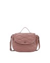 Ynot - Iride quilted faux leather messenger bag with flap and shoulder strap