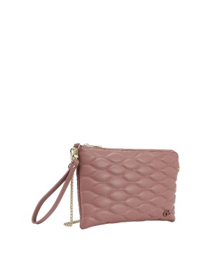  Ynot - Clutch in ecopelle trapuntata con tracolla a catena 2