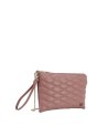 Ynot – Clutch aus gestepptem Kunstleder mit Kettenriemen Iride