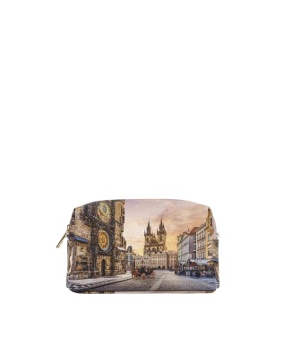  Ynot - Beauty case in ecopelle grande stampa città Yesbag