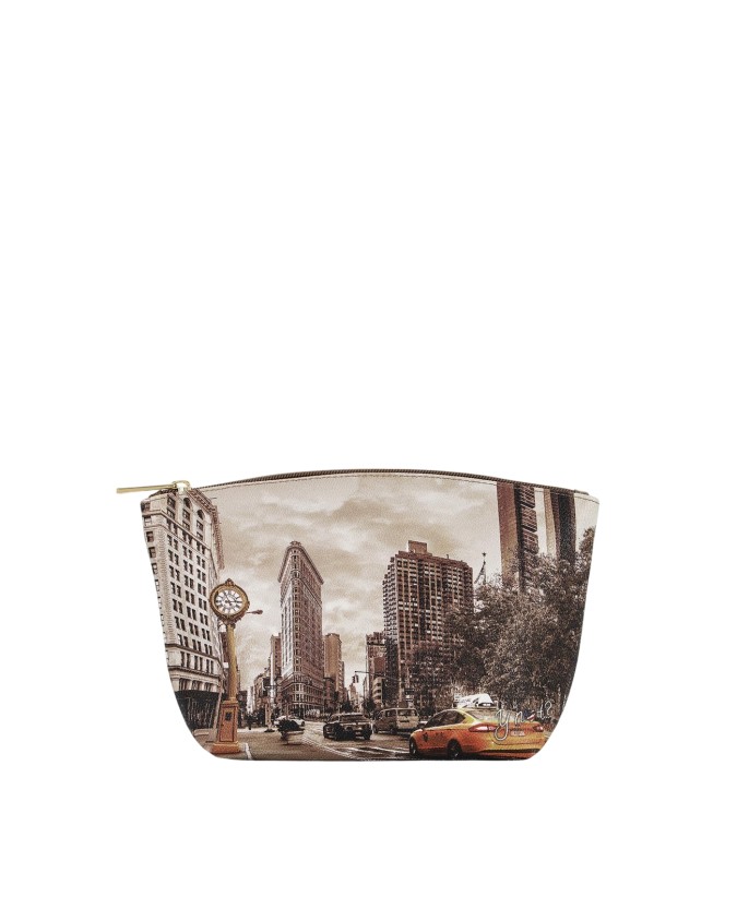  Ynot - Beauty case medio in ecopelle stampa città Yesbag