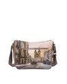 Ynot – Beuteltasche mit Band-Schulterriemen und Stadtmotiv Yesbag