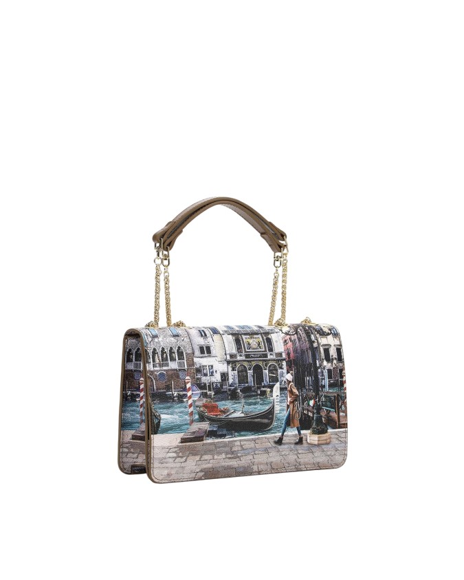 Ynot - Faux leather messenger bag...