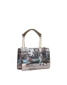 Ynot – Posttasche mit Klappe aus Kunstleder mit Stadtmotiv Yesbag