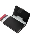 Piquadro x Ducati - Leather and Metal Credit Card Holder with Button