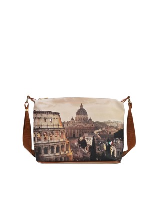  Ynot - Borsa hobo easy large in ecopelle stampa città Yesbag
