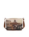 Ynot – Hobo-Tasche Easy Large aus Kunstleder mit Stadt-Print von Yesbag