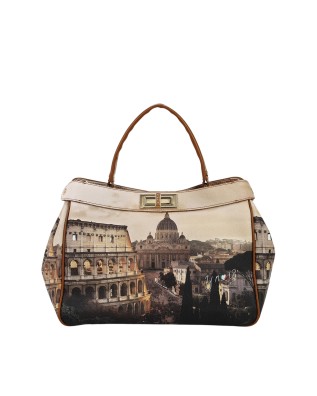  Ynot - Borsa a mano in ecopelle stampa città Yesbag