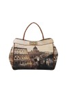 Ynot – Handtasche aus Kunstleder mit Stadtmotiv Yesbag