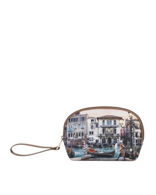  Ynot - Beauty case piccolo con manico laterale in ecopelle