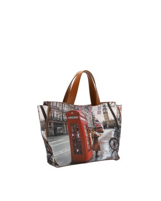  Ynot - Borsa tote bag grande in ecopelle stampa città Yesbag 2