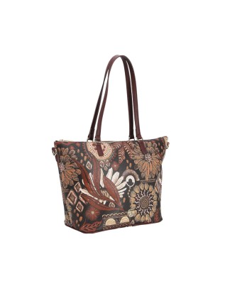  Ynot - Borsa a spalla Shopping in ecopelle con doppio manico 2