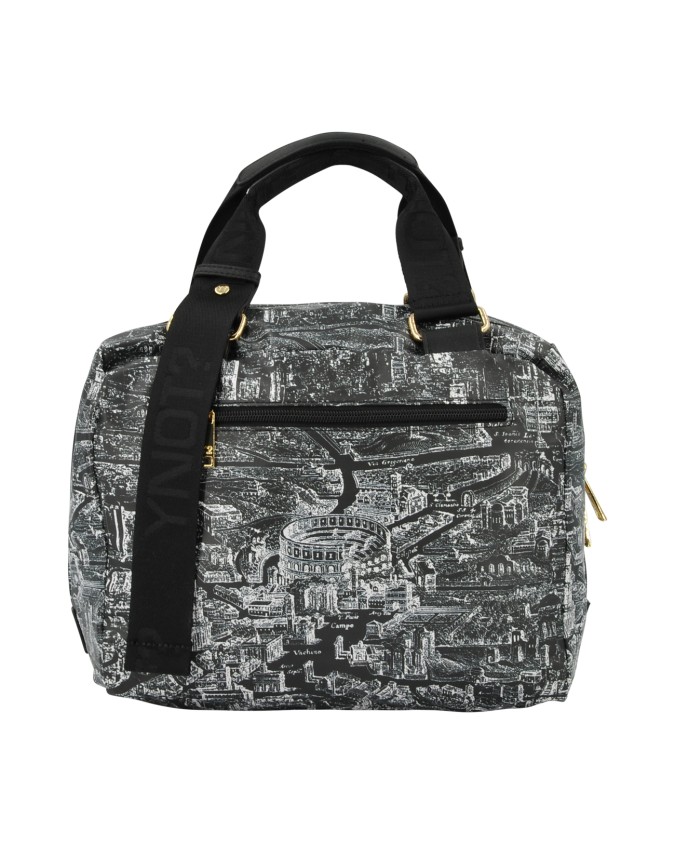  Ynot - Borsa bauletto in pvc fantasia città Gum
