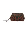 Ynot – Clutch aus Stoff und Kunstleder mit Indigo-Griff