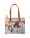  Ynot - Borsa shopping squadrata in ecopelle stampa città Yesbag
