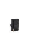 Alviero Martini Prima Classe – Automatischer Visitenkartenhalter aus Stoff in der Farbe Geo Black