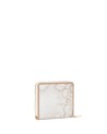 Alviero Martini Prima Classe – Kleine Zip-Around-Brieftasche aus Geo White-Stoff