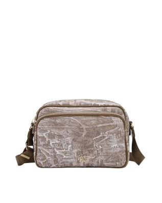  Ynot - Borsa a tracolla reporter in ecopelle con tasca esterna