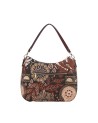 Ynot - Hobo Shoulder Bag with Removable Handle in Ikebana Faux Leather