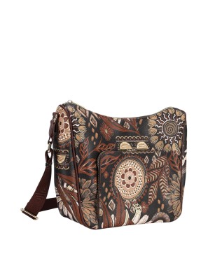  Ynot - Borsa sacca a tracolla con tasca frontale Ikebana 2