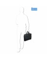 PIQUADRO - Cartellina due manici in pelle nero - Nero -